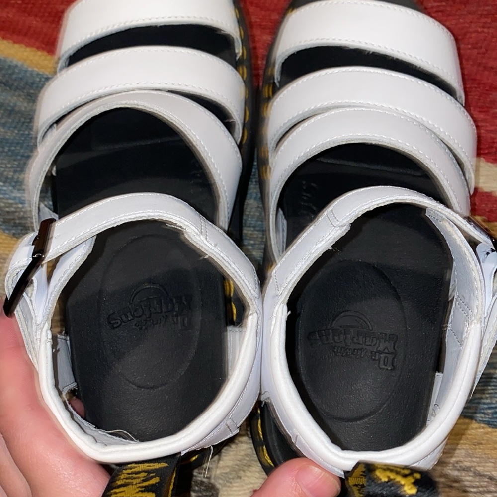 Womens Dr. Martens Blaire Platform Sandal - White Size 8 excellent - Picture 5 of 11